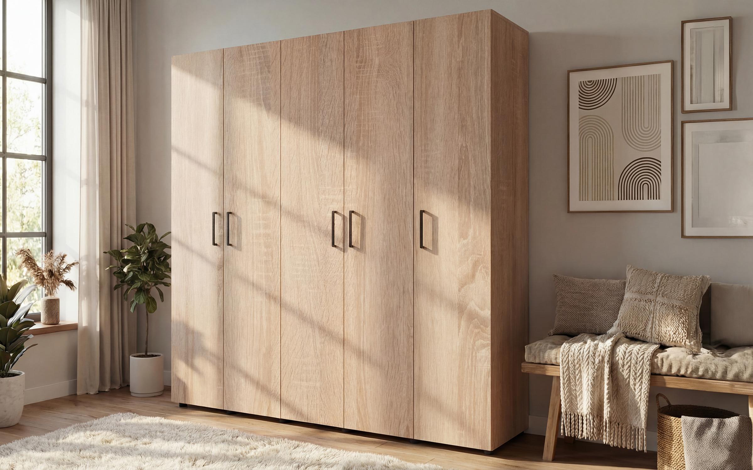 Wardrobe with clothes rod and shelves Massimo Max 2, Sonoma oak  1